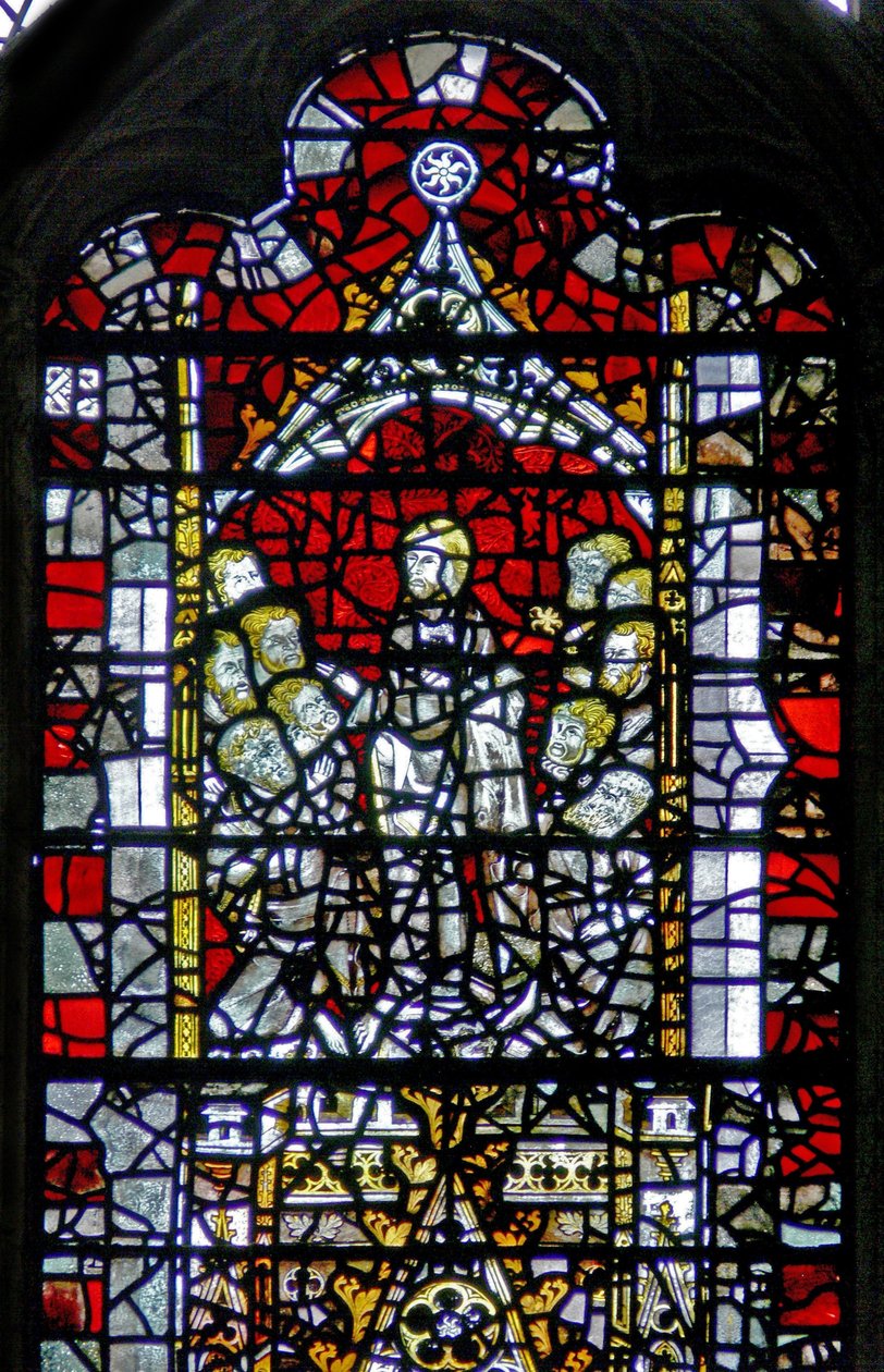Fenêtre w3 représentant le Christ enseignant ses disciples - English School