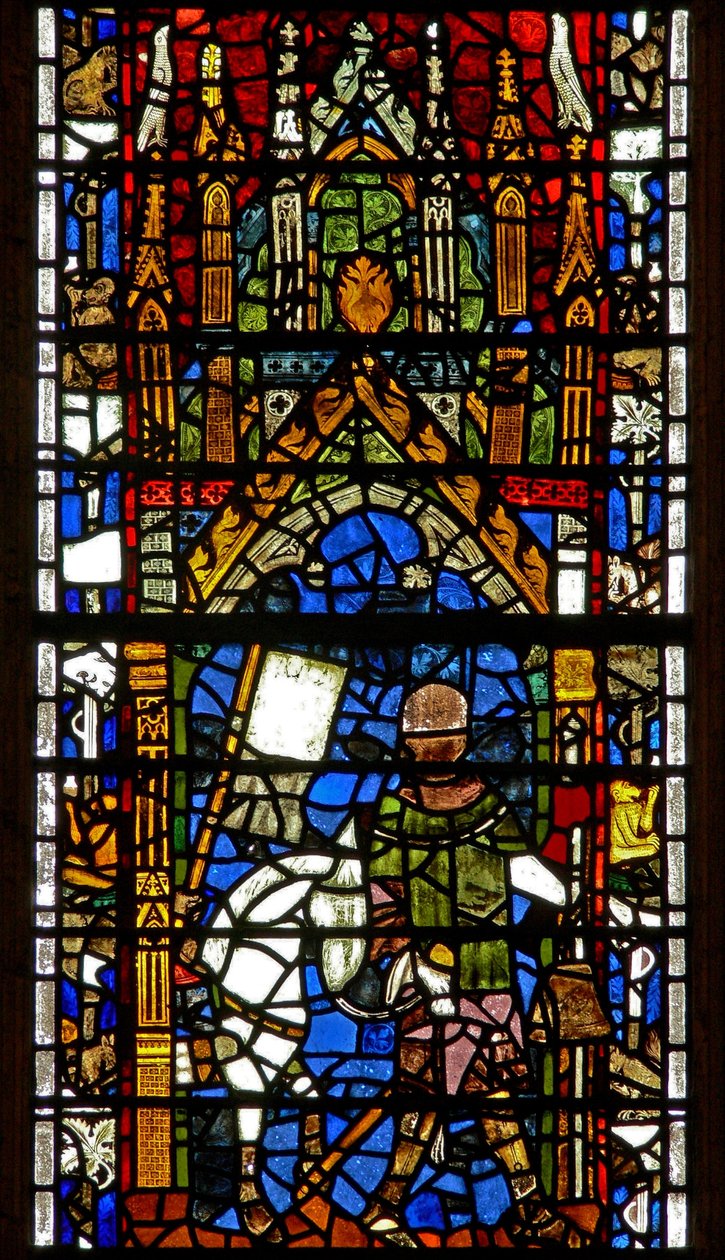 Fenêtre w40 représentant des donateurs pèlerins - English School