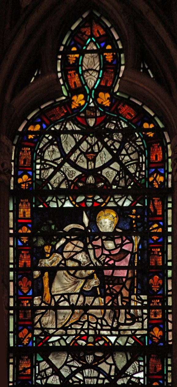 Saint Thomas le douteur; grisaille et bordure - English School
