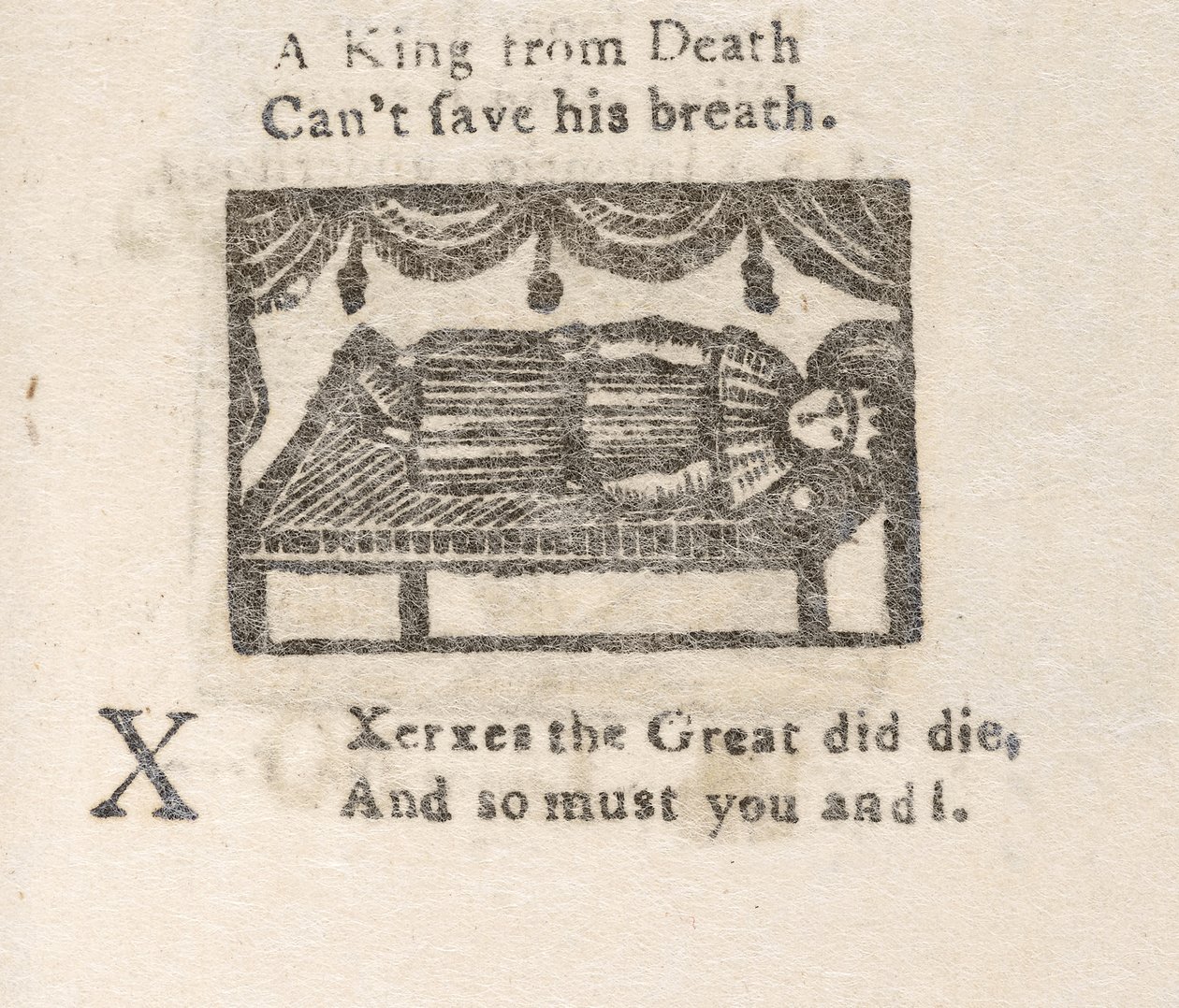 Xerxès le Grand, illustration pour la lettre X, d