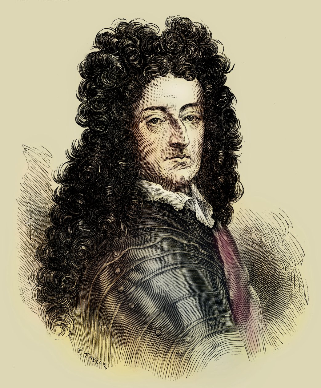 Portrait du Roi Guillaume III (gravure) - English School