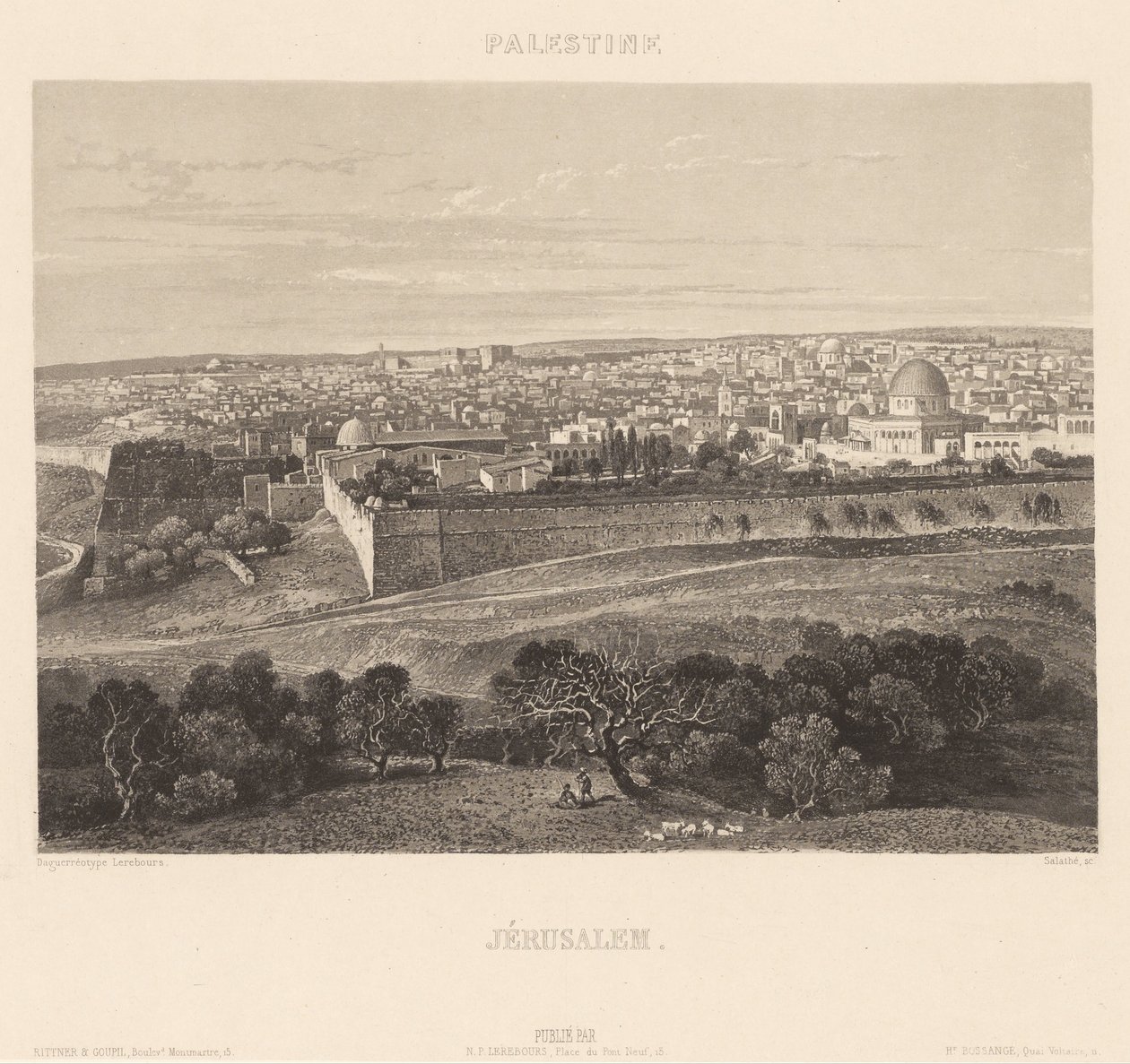 Jérusalem - Engraving by Friedrich Salathé