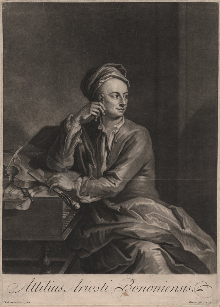 Attilus Ariosti Bononiensis, gravé par John Simon (1675-1751), 1719 - Enoch Seeman