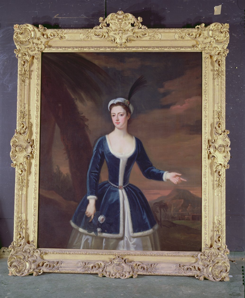 Portrait de Mary Slingsby dans un paysage oriental - Enoch Seeman