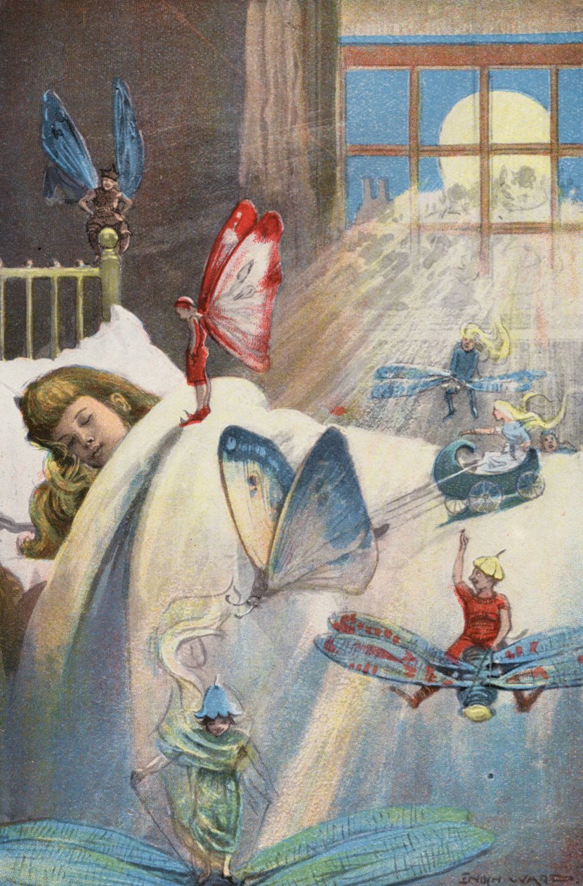 Fées (lithographie couleur) - Enoch Ward