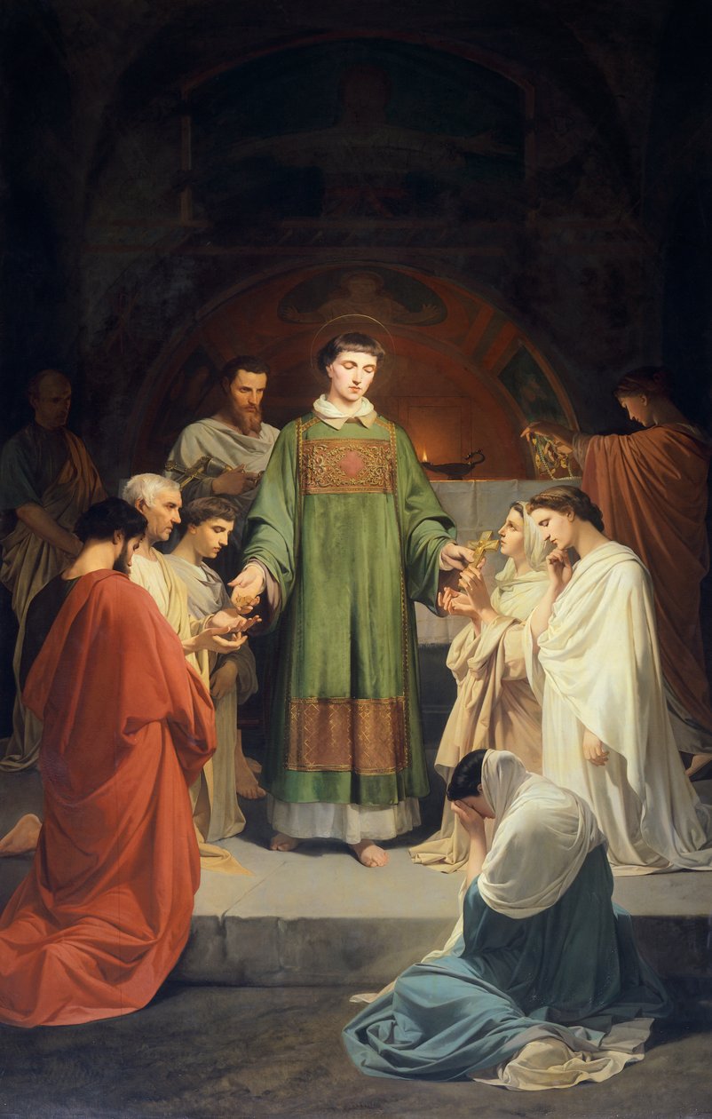 Aumône de Saint Laurent, par Enrico Pollastrini, Église de Sainte Marie de l