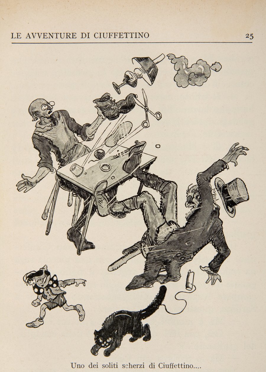 Illustration de Le Avventure di Ciuffettino - Enrico de Conti Novelli