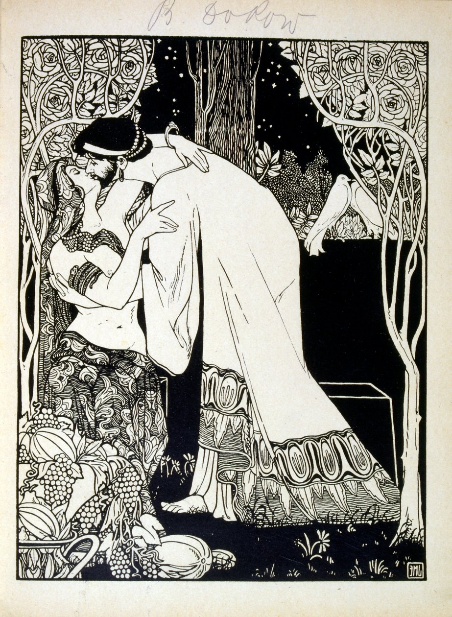 Salomon et la Reine de Saba, du livre Juda illustré par Ephraim Moses Lilien (1874-1925) - Ephraim Moses Lilien