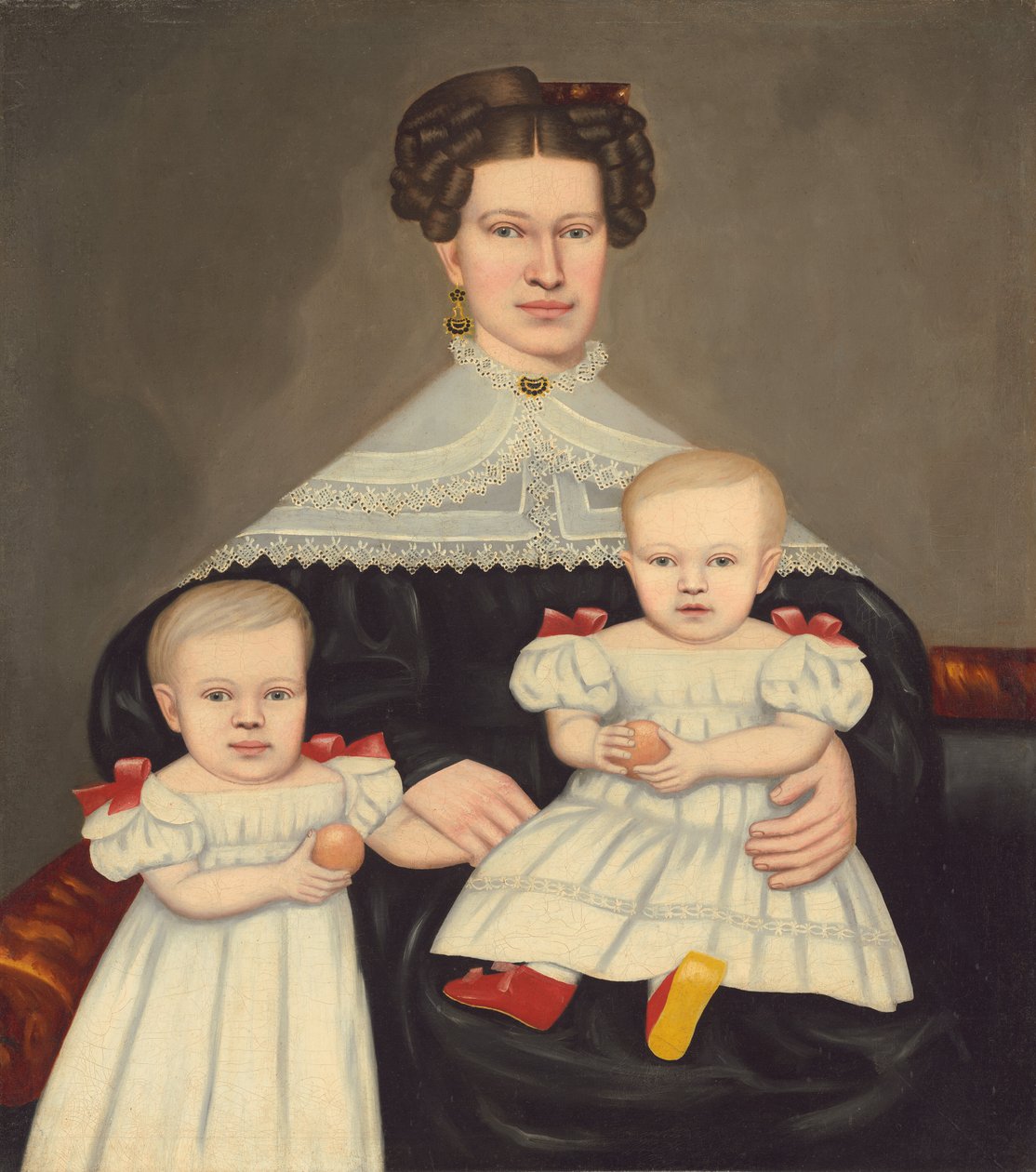 Mme Paul Smith Palmer et ses jumeaux - Erastus Salisbury Field