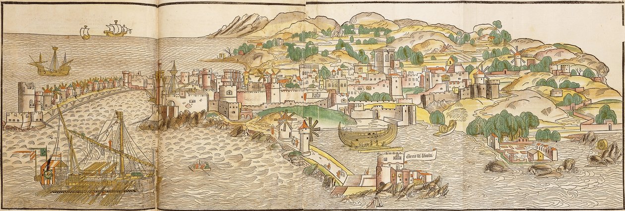 Vue panoramique de Rhodes, 1486 - Erhard Reuwich