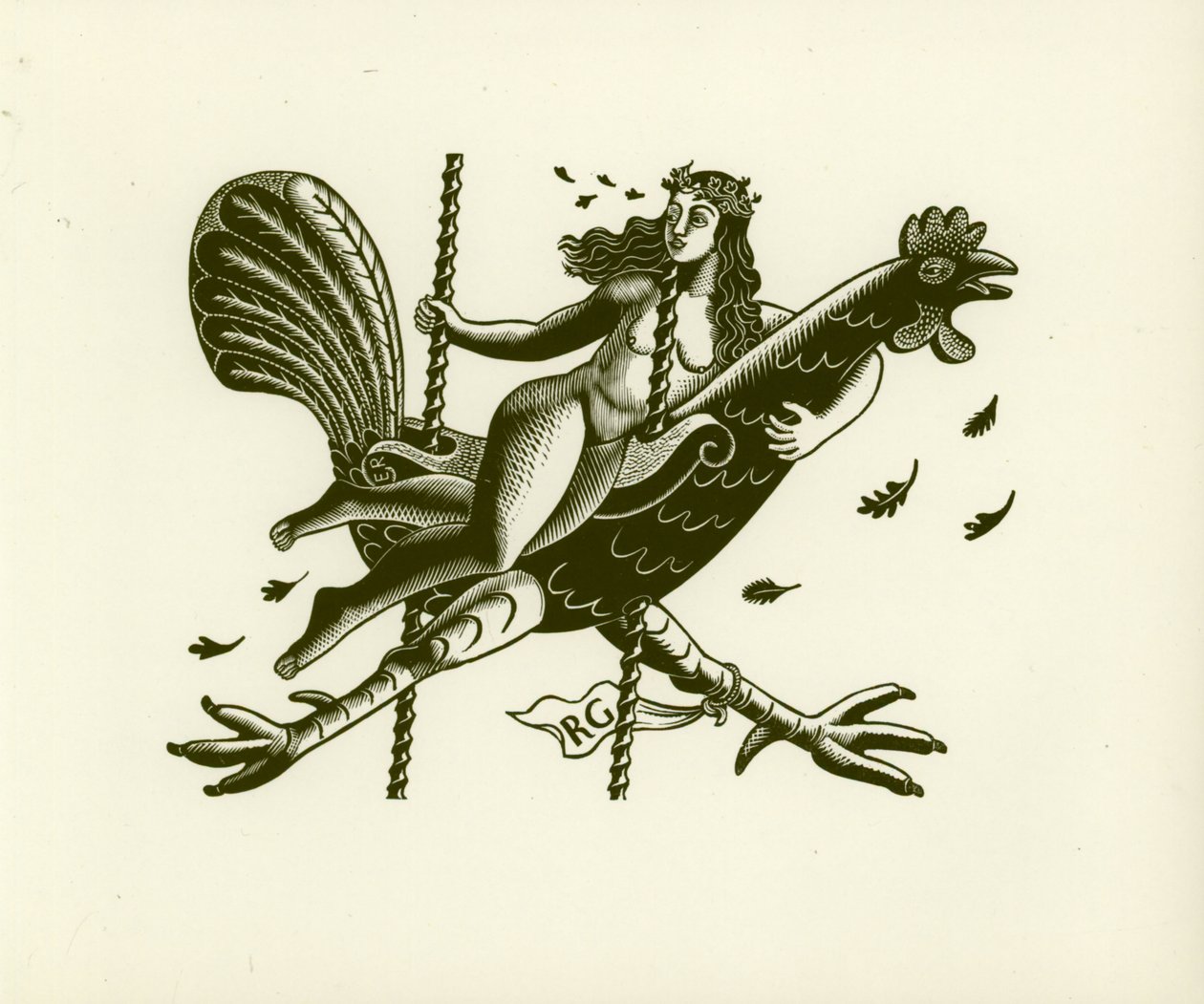 Tirzah sur un coq, 1931 - Eric Ravilious