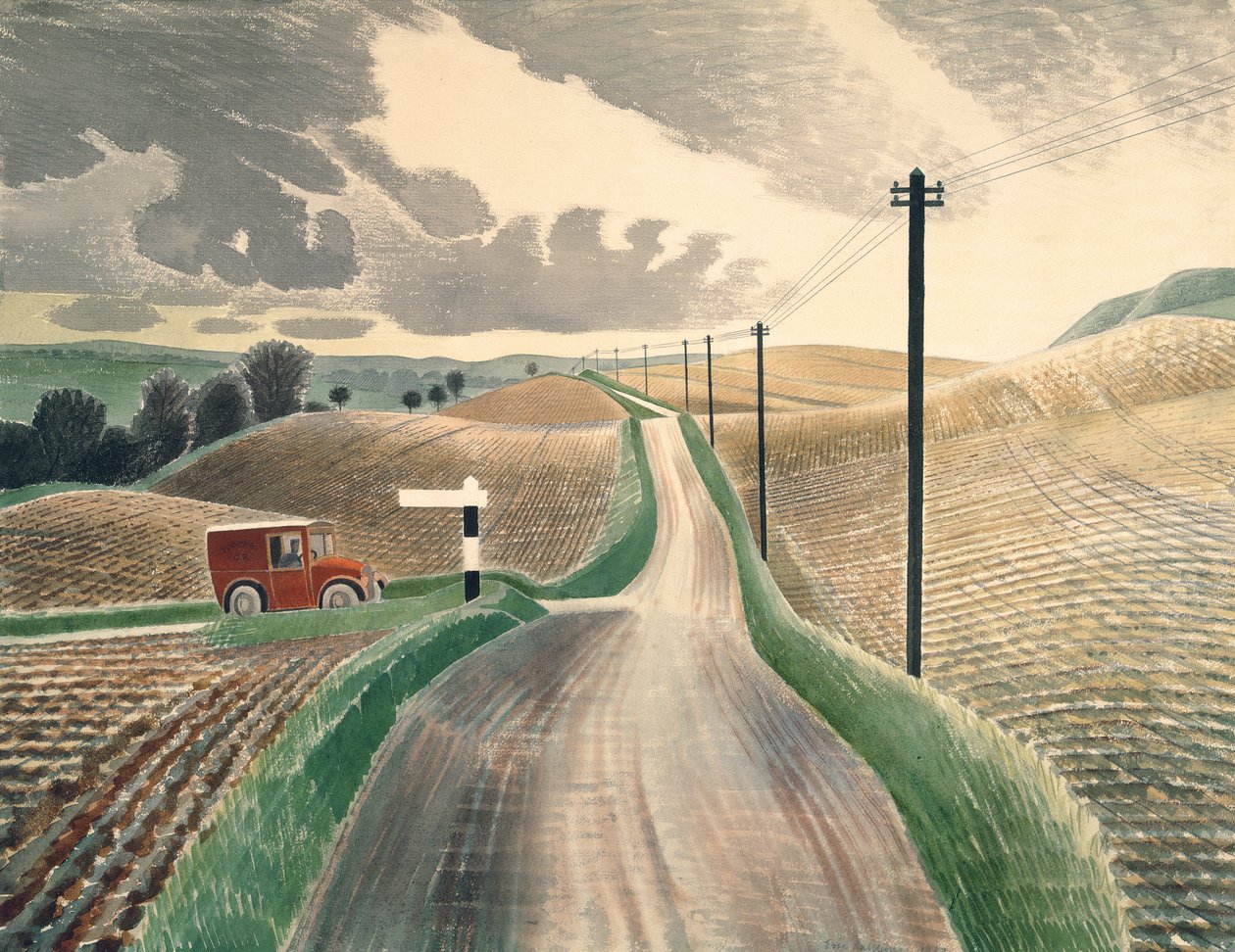 Paysage du Wiltshire, 1937 - Eric Ravilious