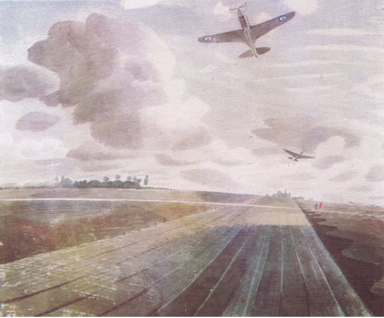 Perspective de la piste, 1941, de British Adventure publié par Collins, 1947 - Eric Ravilious