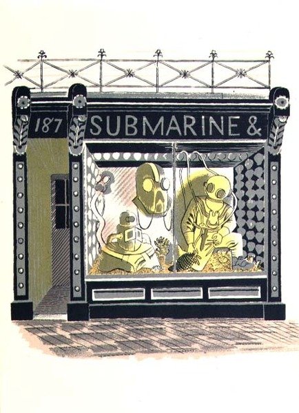Les fournisseurs marins, imprimé par la Curwen Press, de High Street, par J.M. Richards, publié par Country Life, 1938 (ensemble de 24) - Eric Ravilious