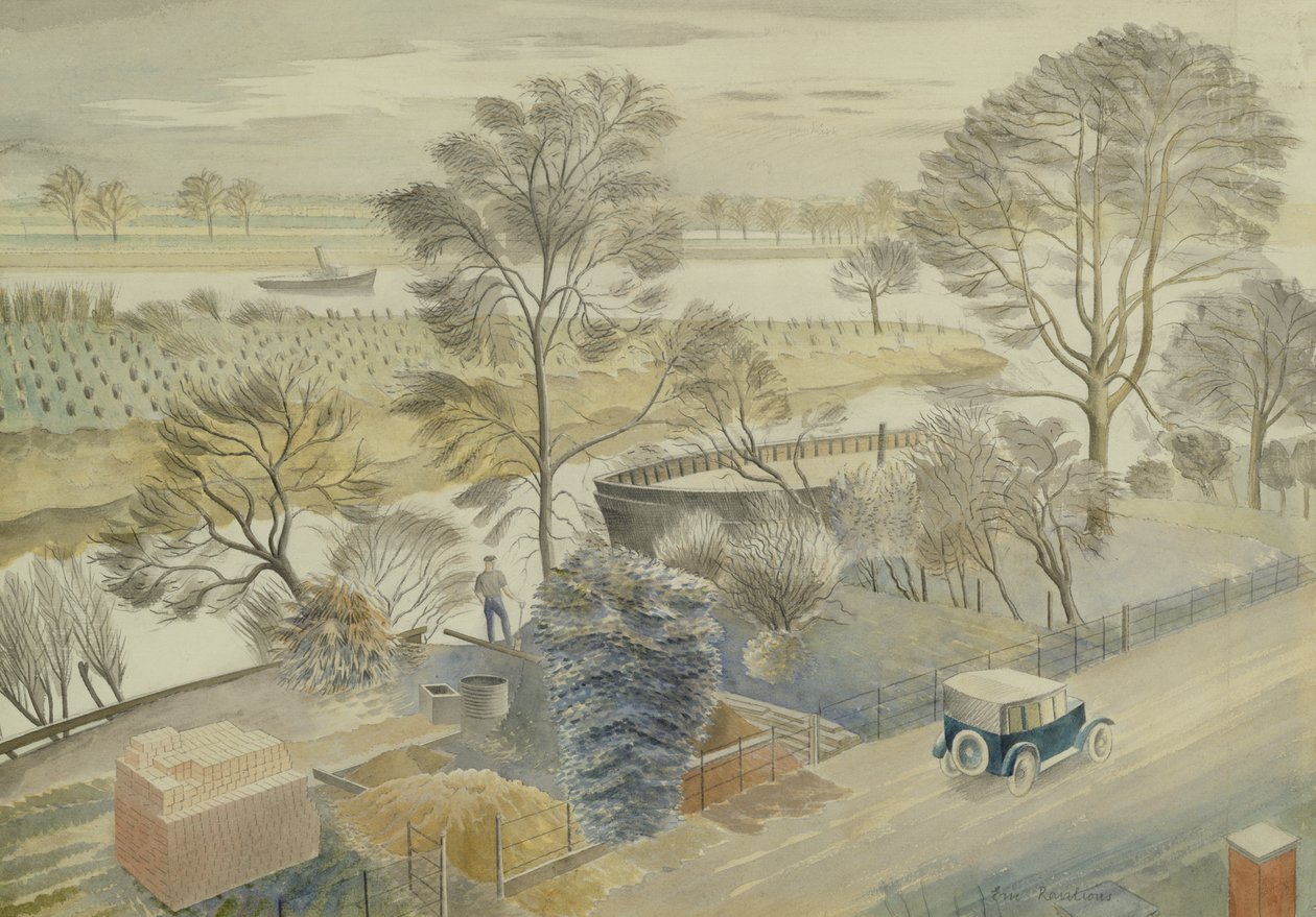 La Tamise à Hammersmith - Eric Ravilious