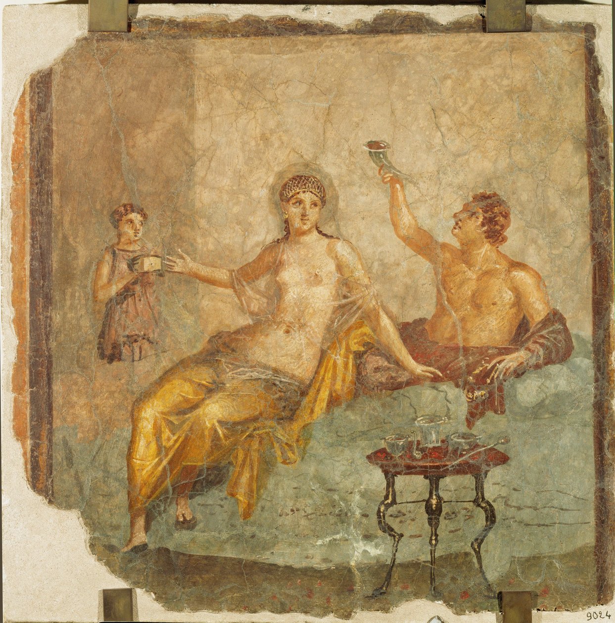 Scène de banquet : jeune homme et courtisane - Erich Lessing