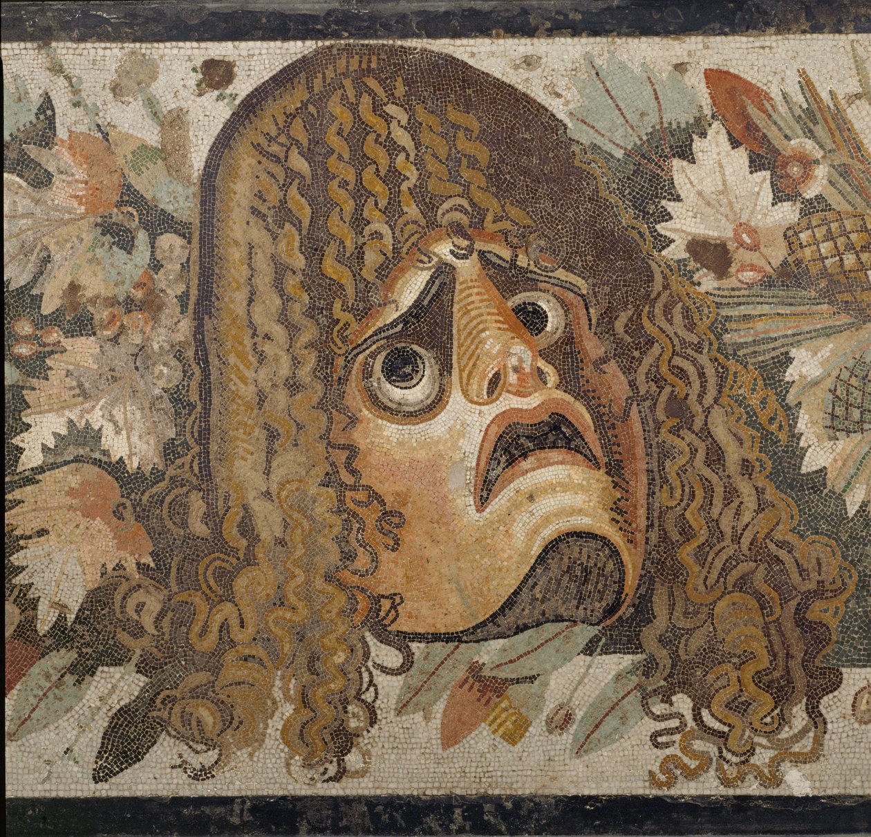 Feston de masques, de feuilles et de fruits - Erich Lessing