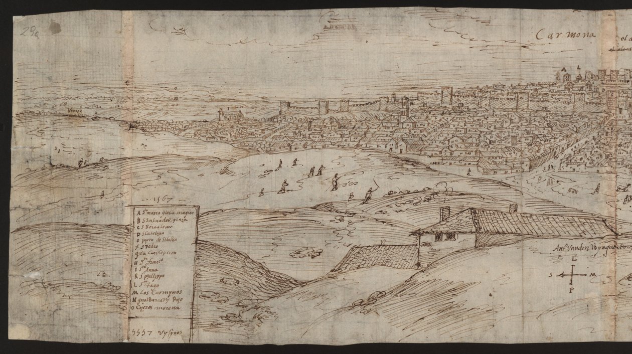 Pleine page : vue de la ville : Carmona, moitié gauche - Erich Lessing