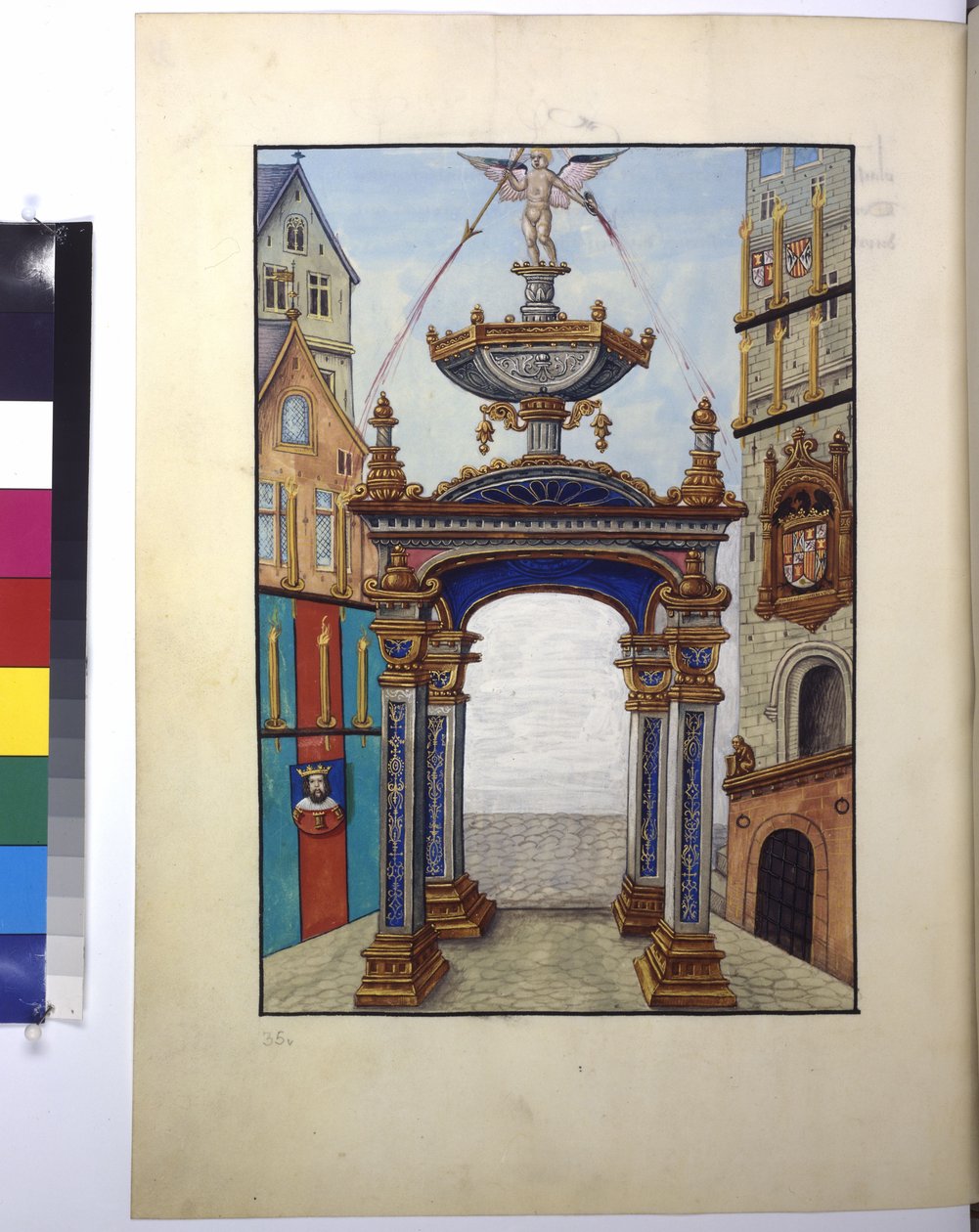 Pleine page : miniature : arc de triomphe avec l