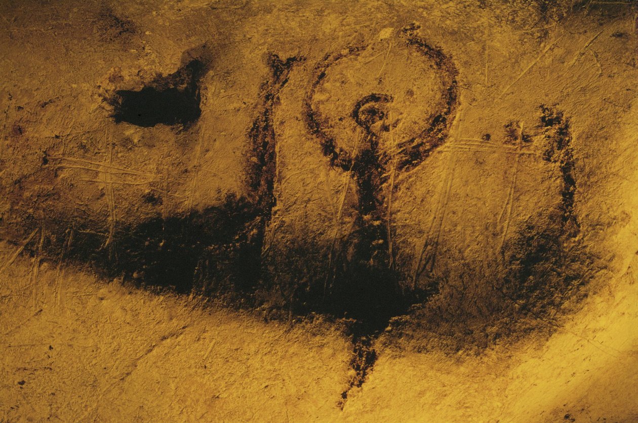 Figures humaines et animaux, peints avec des excréments de chauve-souris - Erich Lessing