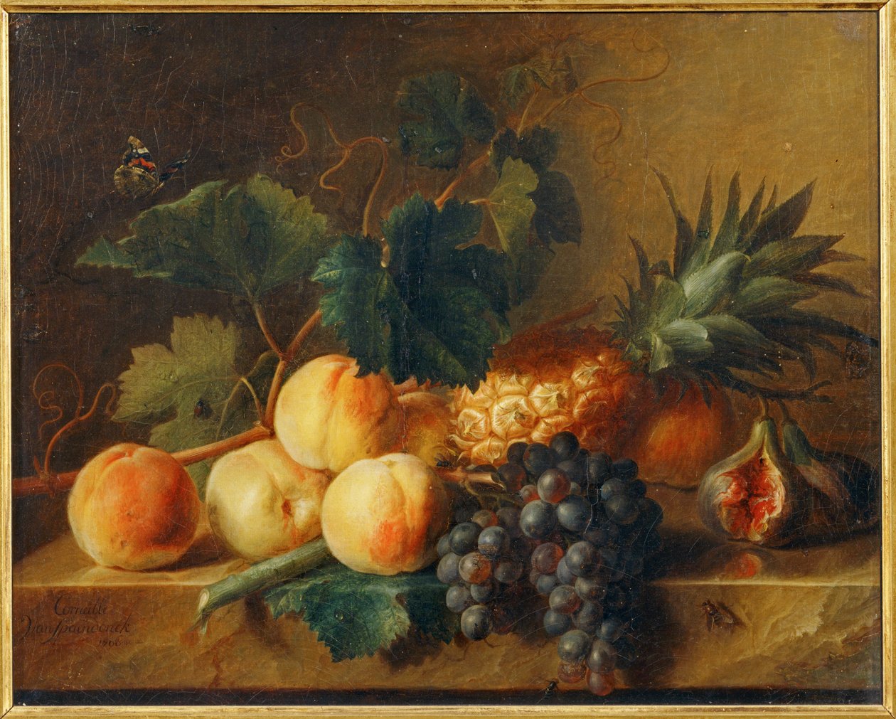 Nature morte aux peches et a l