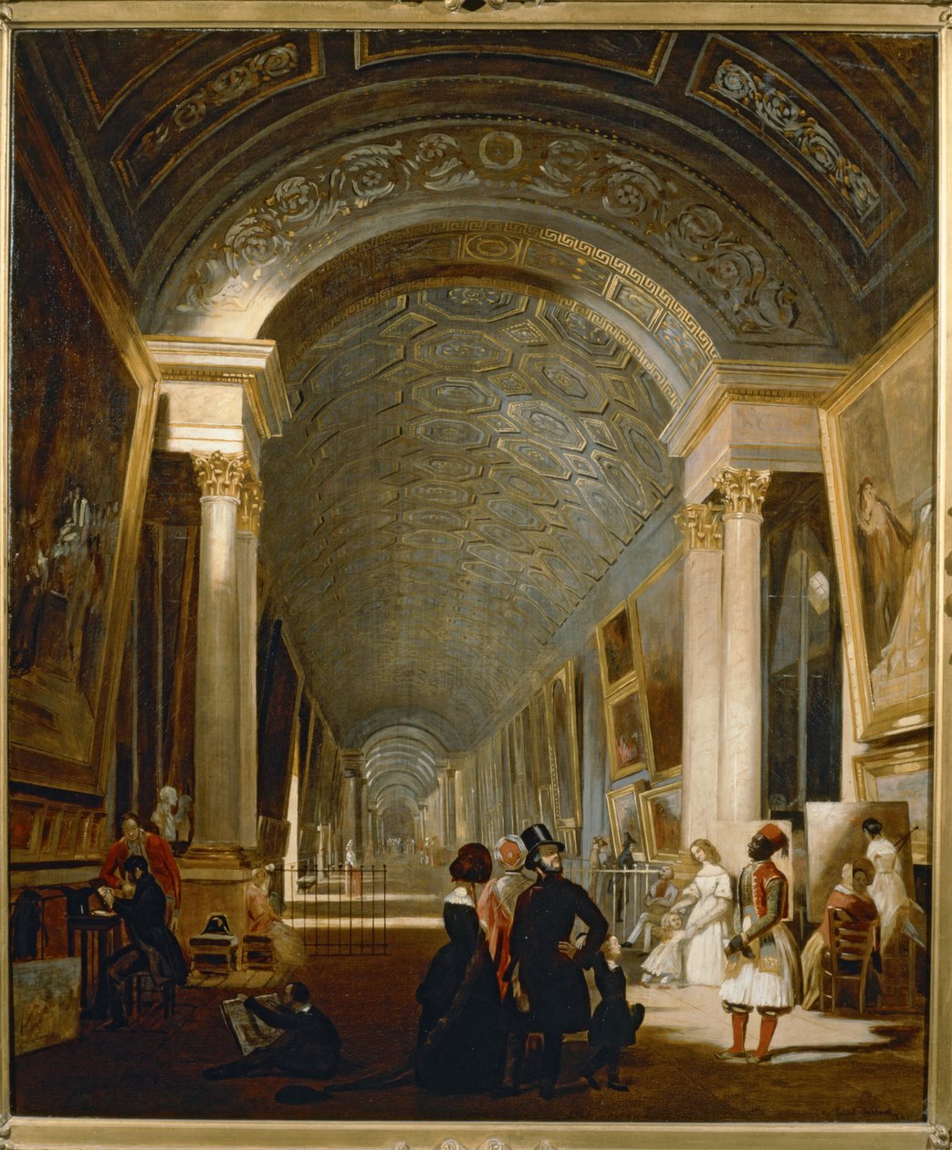Vue de la Grande Galerie du Louvre ... - Erich Lessing
