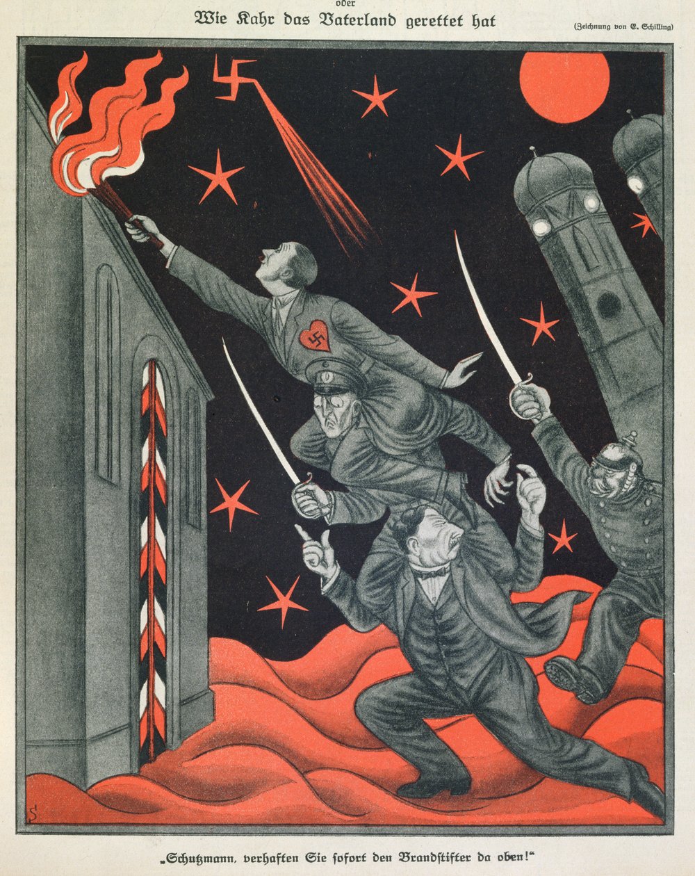 La progression de Hitler, illustration de Simplicissimus - Erich Schilling