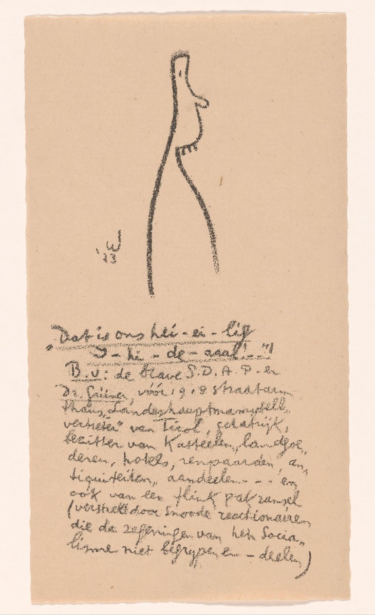 Figure caricaturale (Idéalistes II et autres annotations) - Erich Wichmann