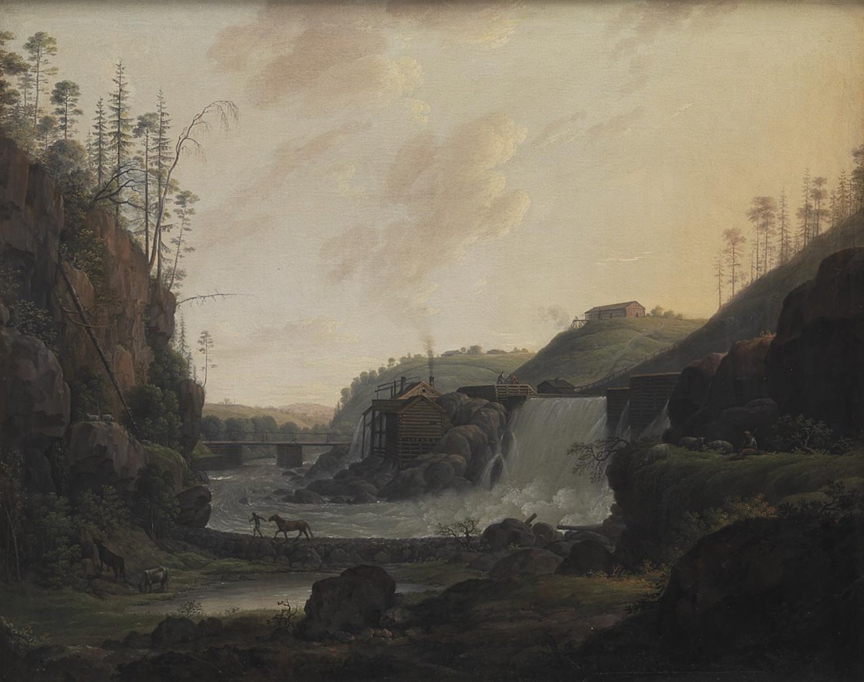 Paysage fluvial avec une cascade près de Bogstad en Norvège - Erik Pauelsen