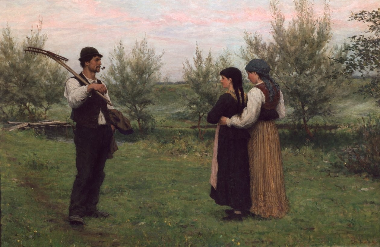 Une rencontre - Erik Theodor Werenskiold
