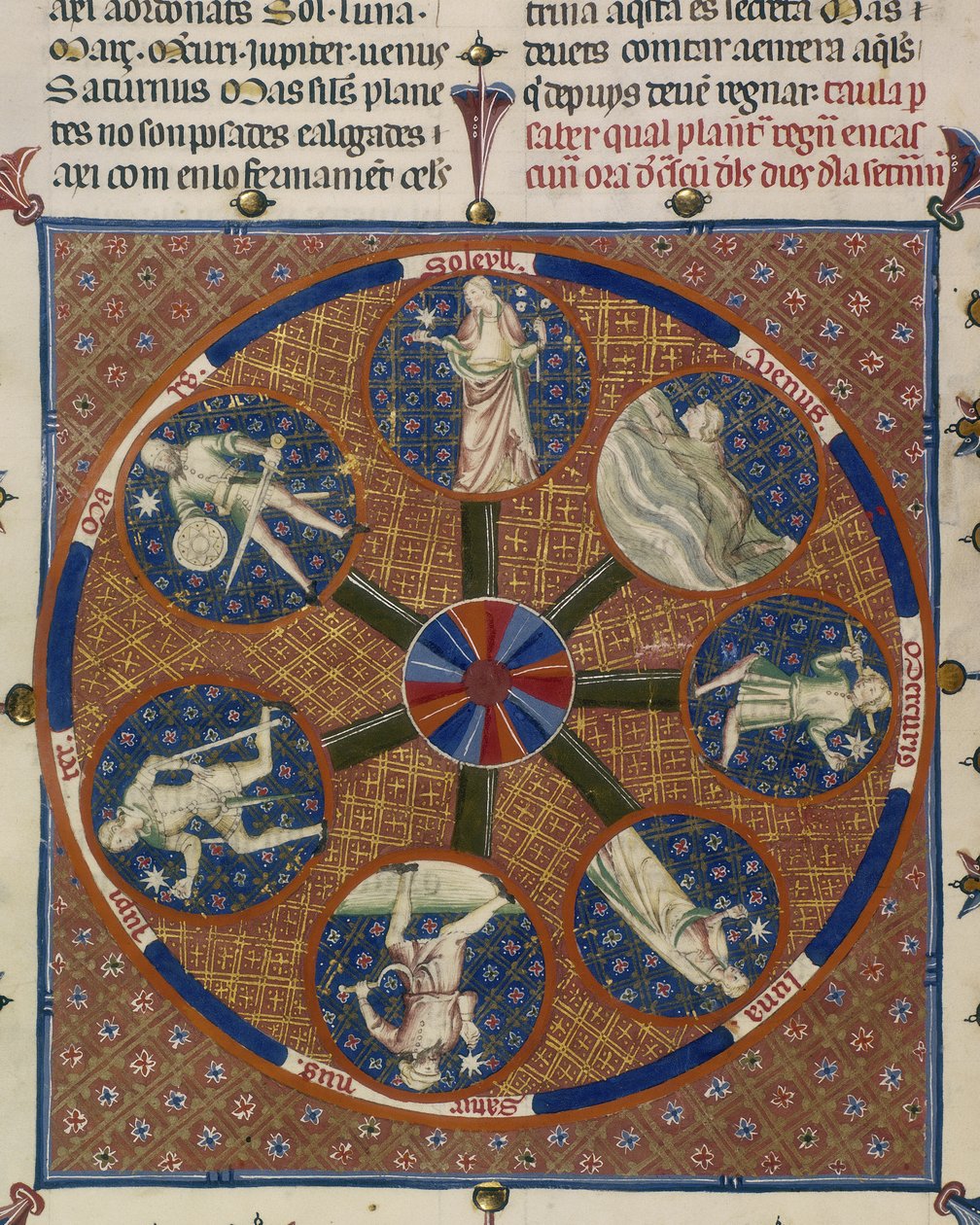 Médaillons des sept planètes, du 