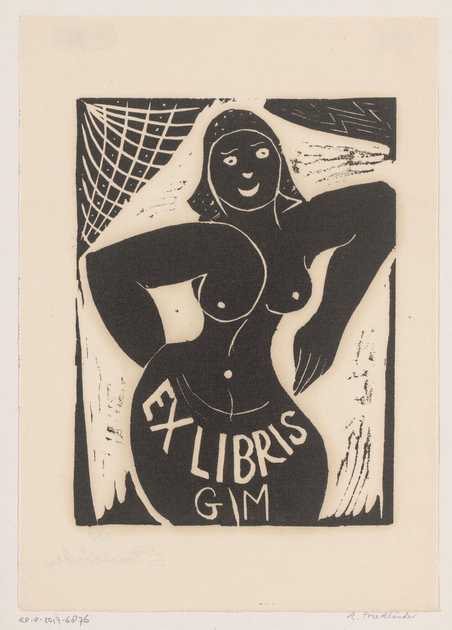 Ex libris de Gianni Mantero (Ex libris GM) - Erna Levy Friedländer