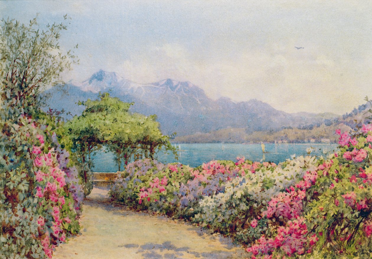 Lac de Côme depuis la Villa Carlotta - Ernest Arthur Rowe