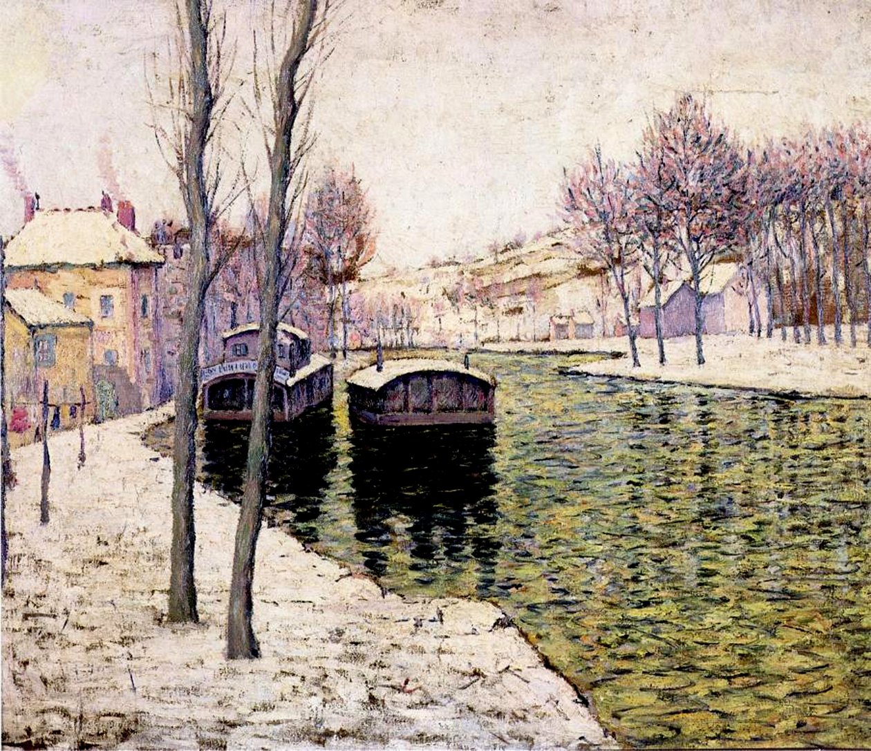 Péniches sur la Seine, 1894 - Ernest Lawson