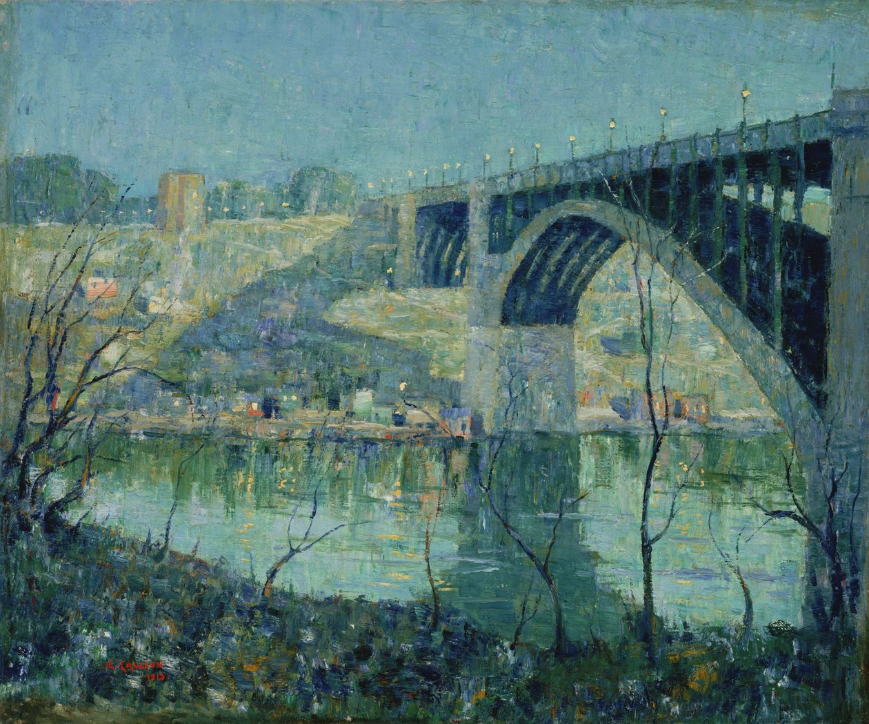 Nuit de printemps, Harlem River - Ernest Lawson
