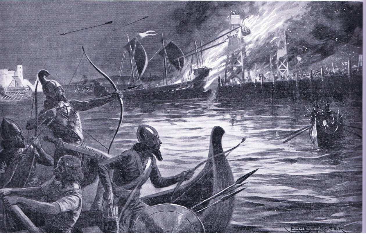 Siège de Tyr par Alexandre le Grand - Ernest Prater