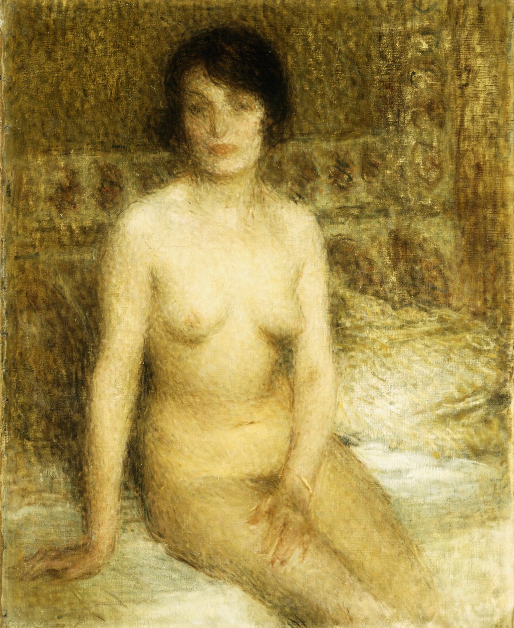 Un nu assis - Ernest-Joseph Laurent