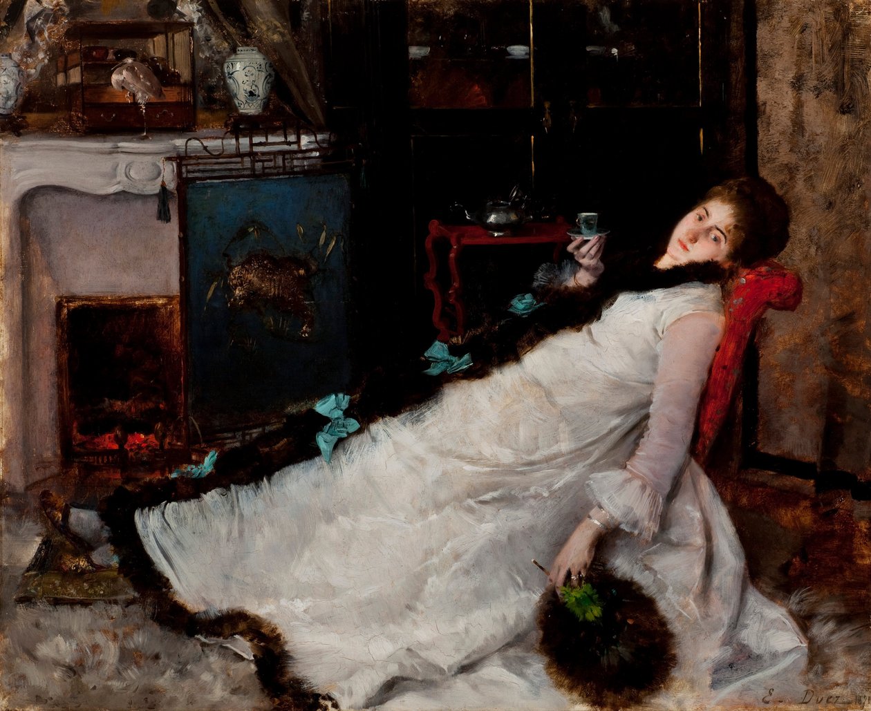 Portugais du Brésil : Em Repouso Resting - Ernest Ange Duez