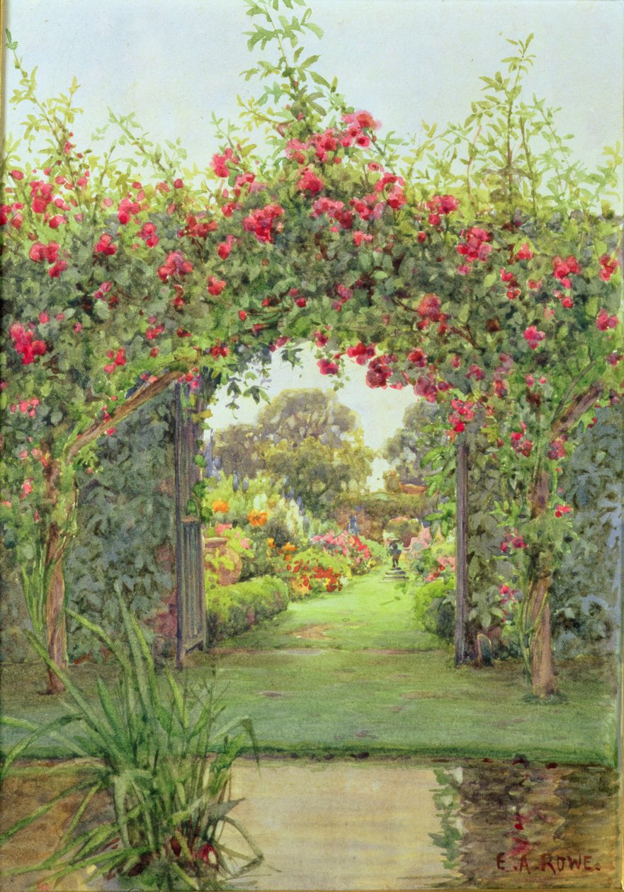 Crimson Rambler, Harleyford Manor, Marlow - Ernest Arthur Rowe