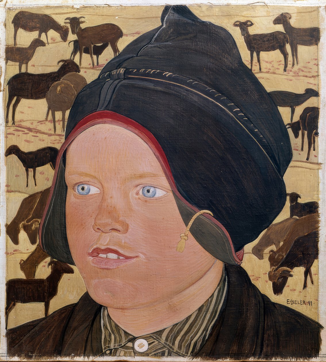 La fille aux moutons - Ernest Bieler