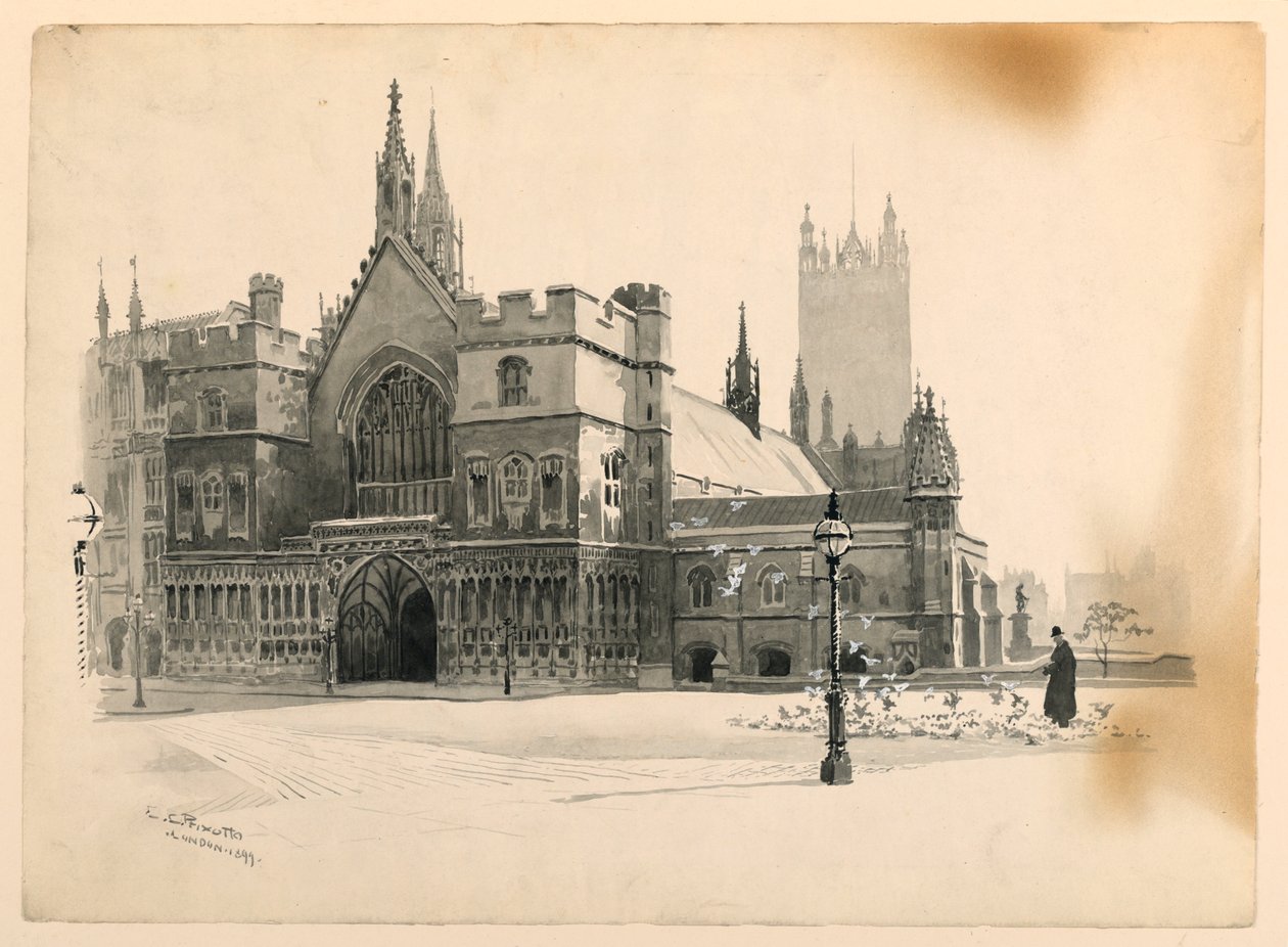Extérieur de Westminster Hall - Ernest Clifford Peixotto