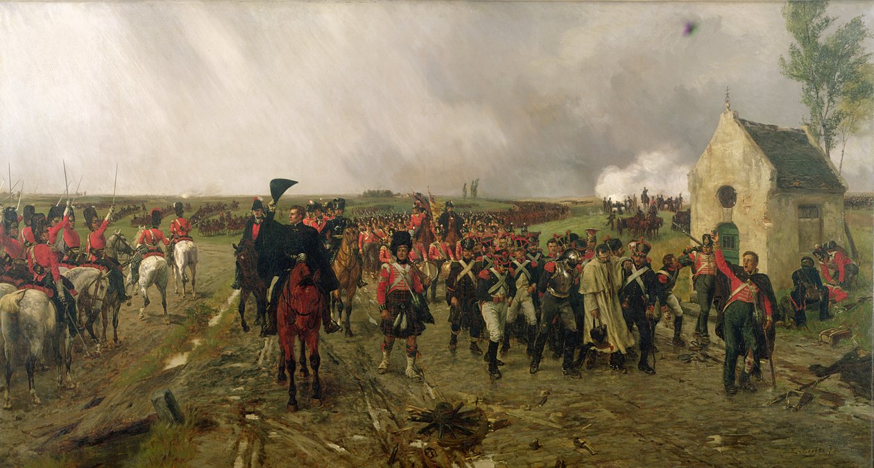 La marche de Wellington de Quatre Bras à Waterloo, 1878 - Ernest Crofts