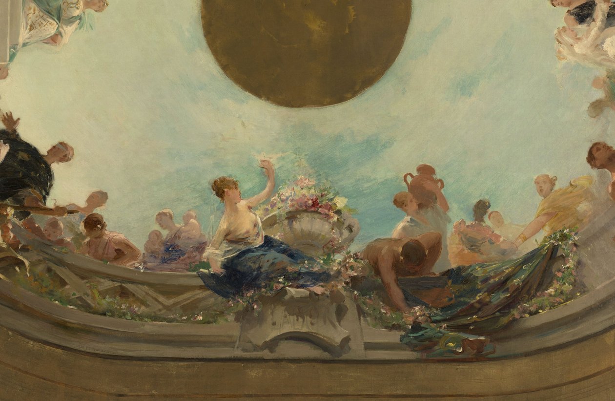 Esquisse pour la mairie de Courbevoie : la Ville de Courbevoie préside la célébration du mariage - Ernest Delahaye