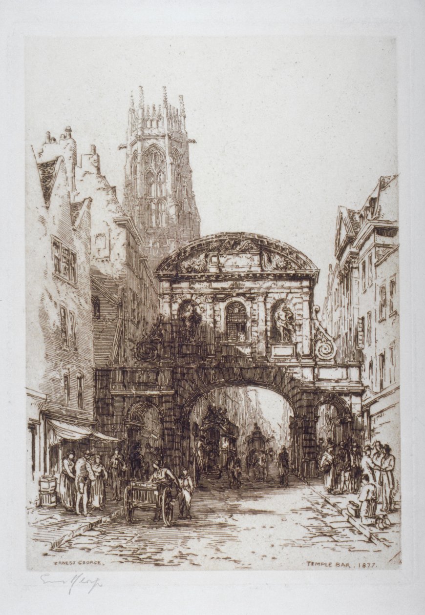 Temple Bar, Londres, 1877 - Ernest George