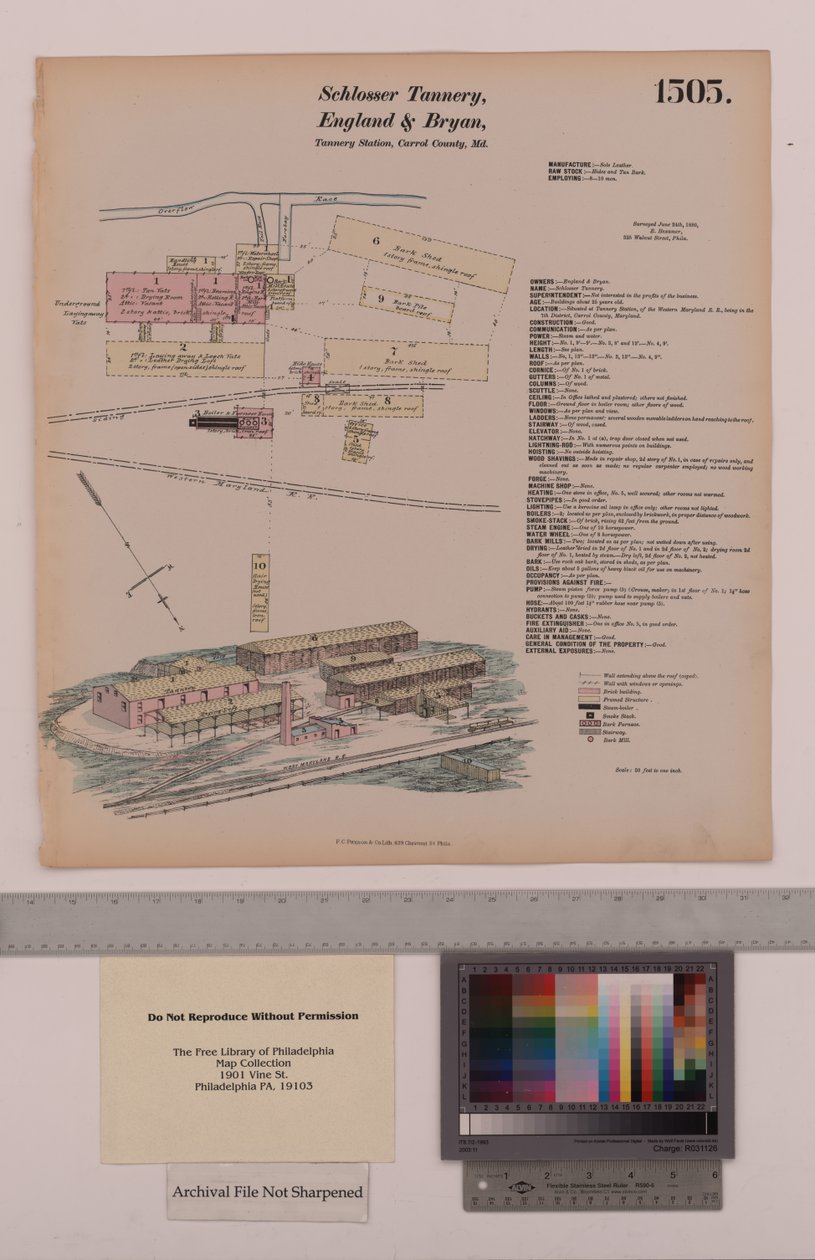Schlosser Tannery, England and Bryan Tannery Station, Maryland, Hexamer General Surveys, 1880 - Ernest Hexamer