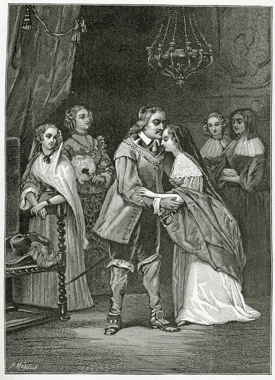 Cromwell et ses filles, 19ème siècle - Ernest Hillemacher