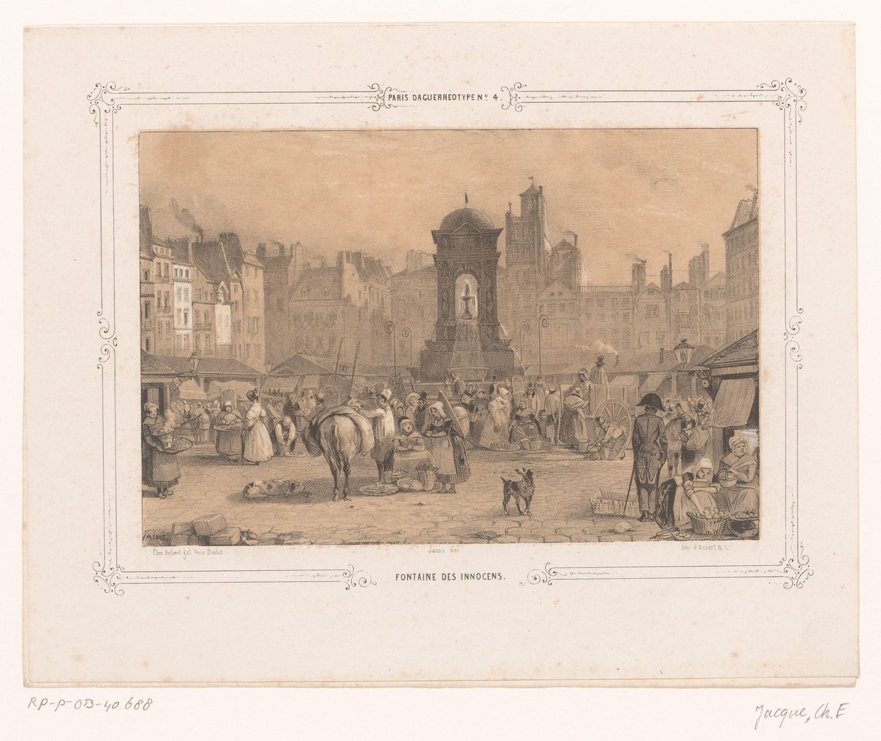 Vue de la Fontaine des Innocents à Paris - Ernest Jaime