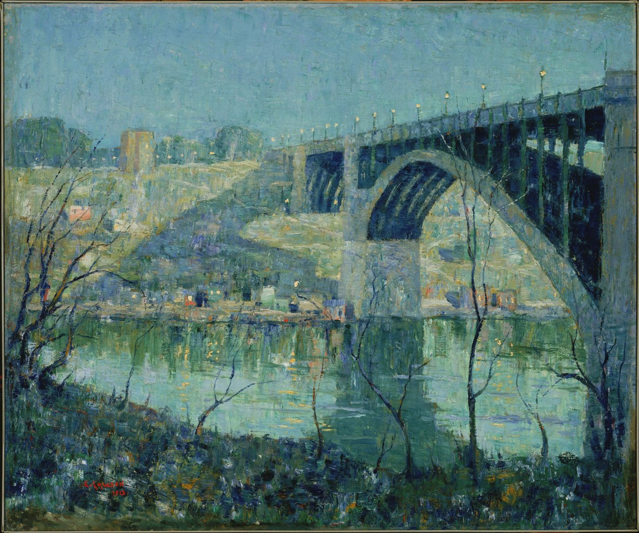 Nuit de printemps, rivière Harlem - Ernest Lawson