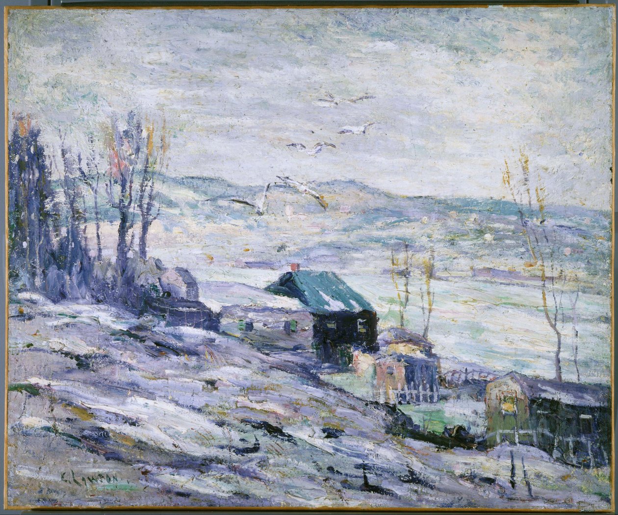 Journée venteuse, Bronx River - Ernest Lawson