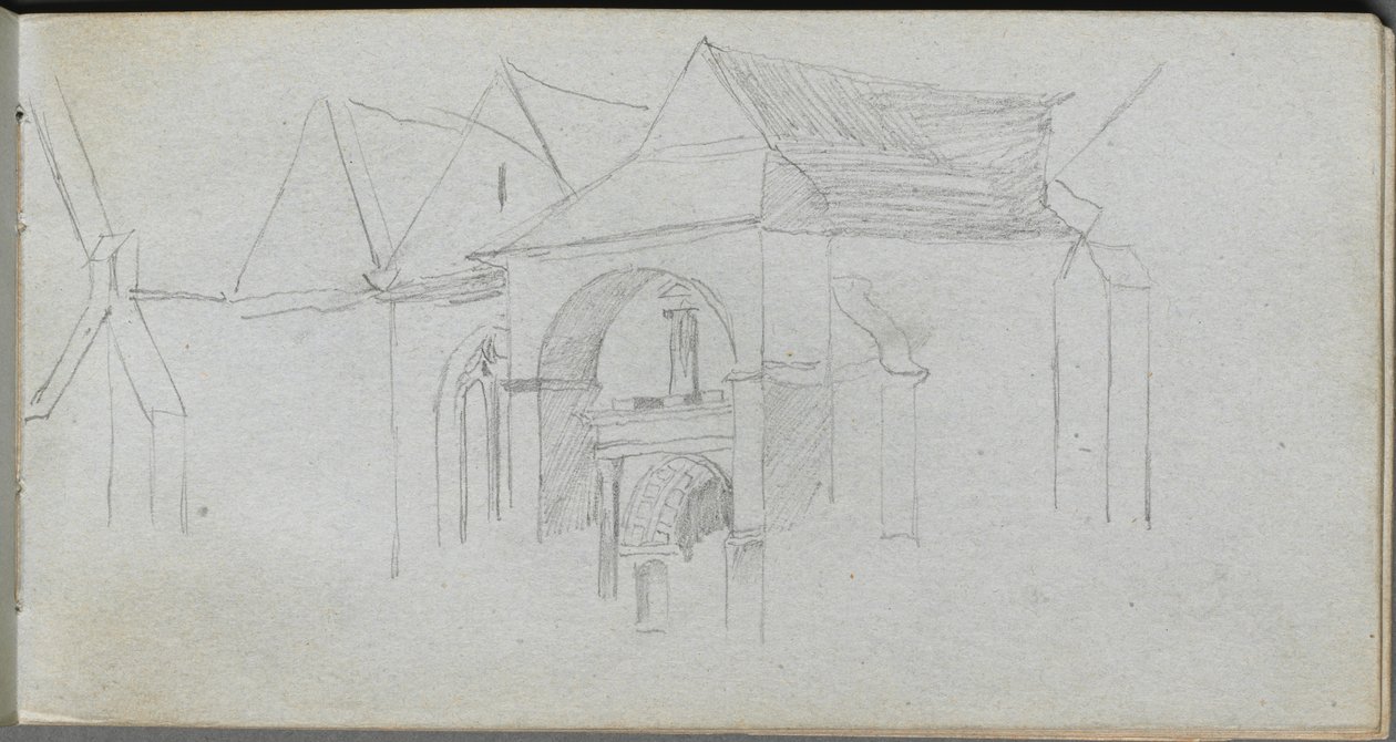 Carnet de croquis, page 22: Étude architecturale - Jean Louis Ernest Meissonier